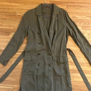 Free People Olive Green Duster